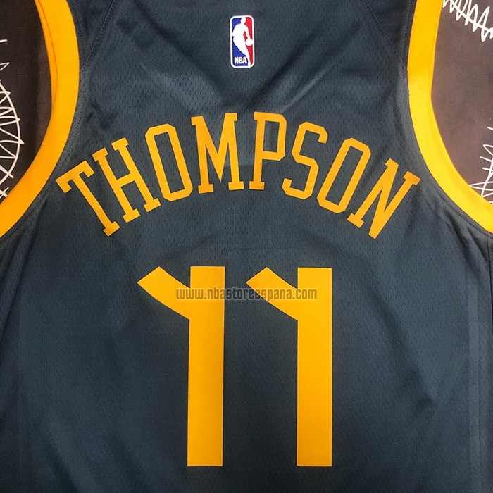 Camiseta Golden State Warriors Klay Thompson NO 11 Ciudad 2018-19 Azul